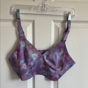 Elegant Purple Tie-Dye Bra